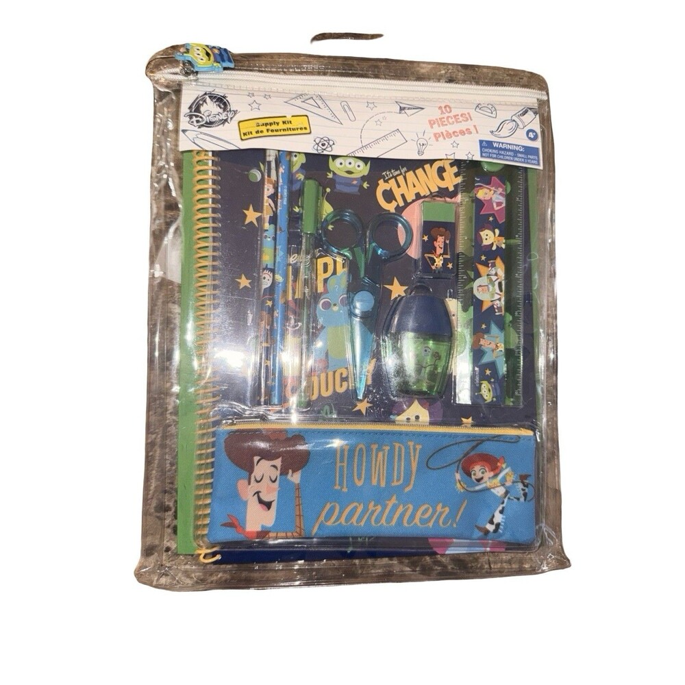 Disney Toy Story 10 Piece School Supply Kit Notebook Pencil Case NEW